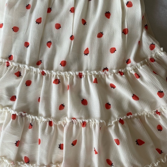 B. Smart like new dress beige color and size 11 with strawberry print. - Picture 3 of 7